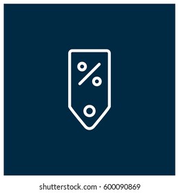 Percent tag vector icon