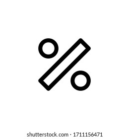 Percent User Interface Outline Icon Logo Vector Illustration
