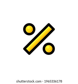 Percent User Interface Outline Icon Logo Vector Illustration

