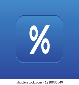 Percent vector button, web design element