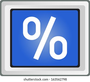 percent vector icon 