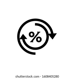 Percent vector icon. Financial icon symbol in business.
