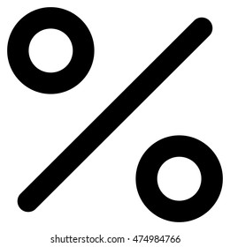 Percent vector icon. Style is outline flat icon symbol, black color, white background.