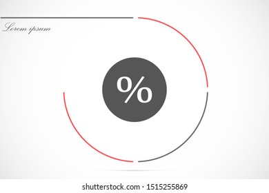 Percent vector icon.Percentages for the badge sticker. Percentages for icon purchases. Percentage of the discounts icon.10 eps icon