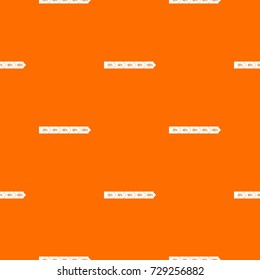 Percentage arrow infographic pattern repeat seamless in orange color for any design. Vector geometric illustration