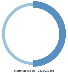 Prozentdiagramm-Symbol im flachen Stil