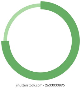 Prozentdiagramm-Symbol im flachen Stil