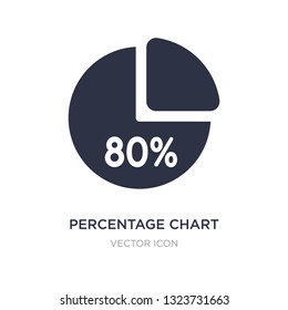 percentage chart icon on white background. Simple element illustration from UI concept. percentage chart sign icon symbol design.