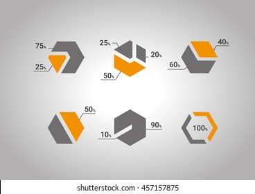 Hexagon Pie Chart