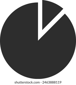 percentage circle icon, data complement icon