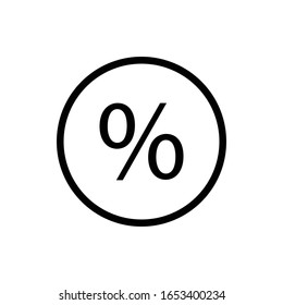 Porcentaje En El Vector De Icono De Círculo