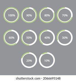 Percentage Circles For Infography Design.