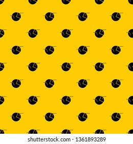 Percentage diagram pattern seamless vector repeat geometric yellow for any design