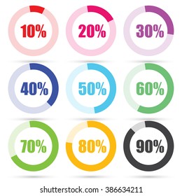 Percentage Diagram Presentation Design Elements. Vector illustration