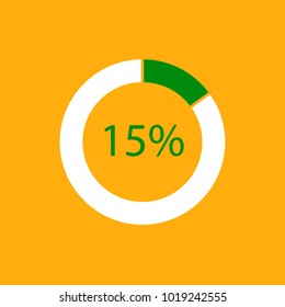 Percentage Diagram Vector icon 