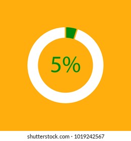 Percentage Diagram Vector icon 