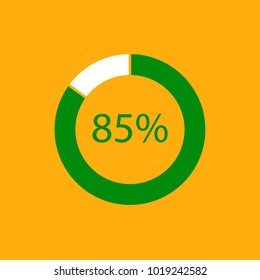 Percentage Diagram Vector icon 