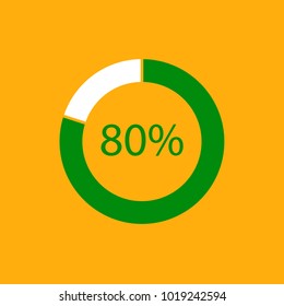 Percentage Diagram Vector icon 