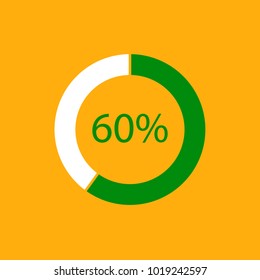 Percentage Diagram Vector icon 