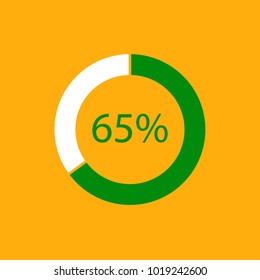 Percentage Diagram Vector icon 