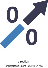Percentage or Direction Icon Concept