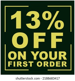 Percentage discount on vector art illustration with fantastic font on black and yellow background warna