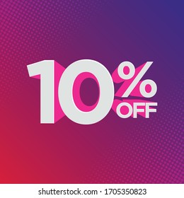 Percentage discount symbol 10% off