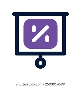 percentage dual tone icon. vector icon for your website, mobile, presentation, and logo design.