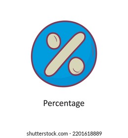 Percentage Filled outline Icon Design illustration. Media Control Symbol on White background EPS 10 File