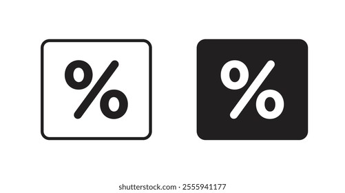 Percentage flat simple vector symbols illustration.