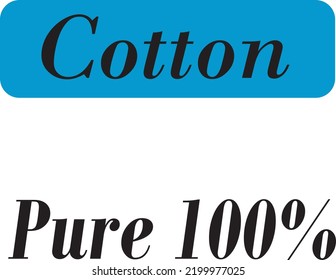 Percentage of Genuine cotton vector