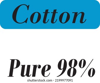 Percentage Of Genuine Cotton Vector