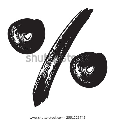 percentage geometric shape brush doodle icon