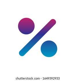 percentage gradient line style icon of money financial item banking commerce market payment buy currency accounting and invest theme Vector illustration