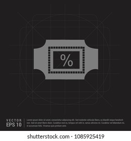 Percentage Icon - Black Creative Background