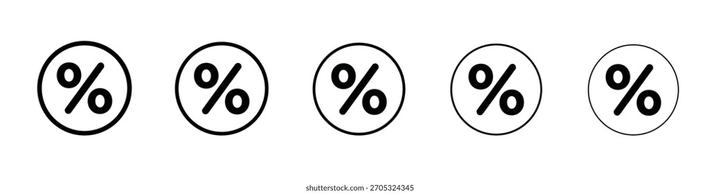 Icono de porcentaje de diseño, logotipo, App, interfaz de usuario. Ilustración vectorial, EPS