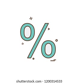 Percentage icon design vector