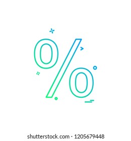 Percentage icon design vector