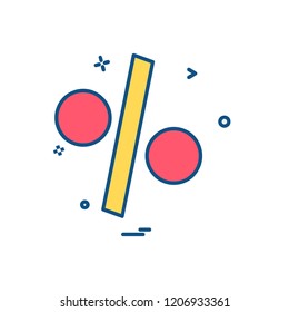 Percentage icon design vector