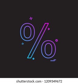 Percentage icon design vector