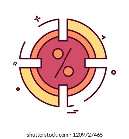 Percentage icon design vector
