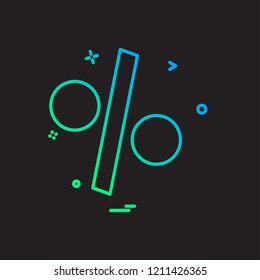Percentage icon design vector