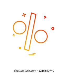 Percentage icon design vector