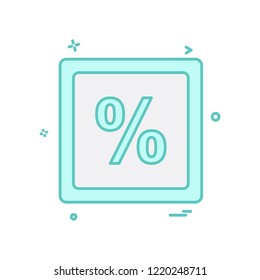 Percentage icon design vector