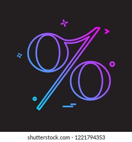 Percentage icon design vector