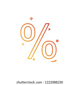 Percentage icon design vector