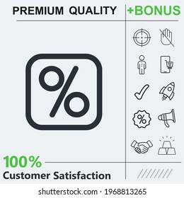 Percentage icon graphic elements for your work.