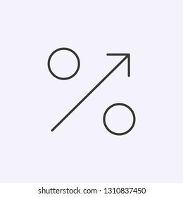 Percentage icon isolated on background. Increasing symbol modern, simple, vector, icon for website design, mobile app, ui. Vector Illustration