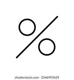 Percentage icon linear logo isolated