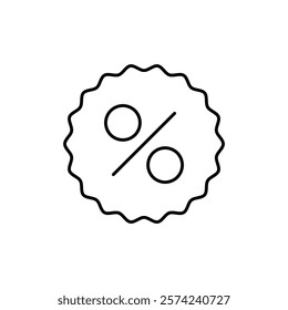Percentage icon linear logo isolated